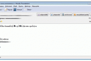 Nečitelné znaky v emailu Nečitelné znaky v emailu