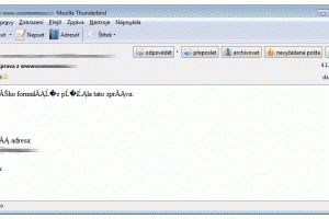 Nečitelné znaky v emailu 